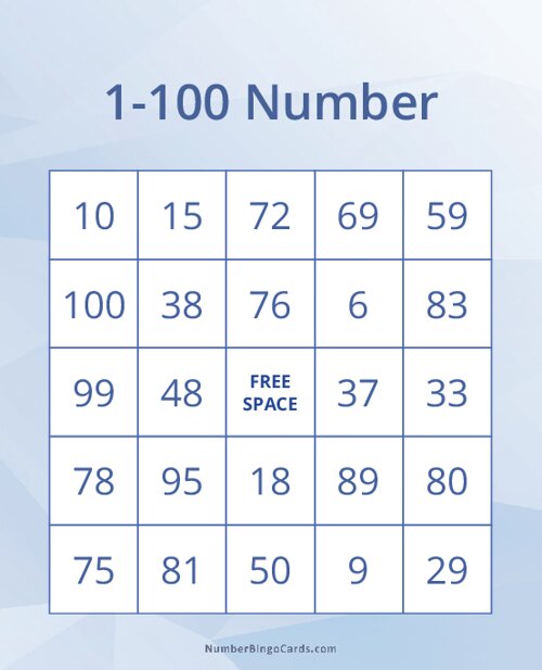 1-100 Number