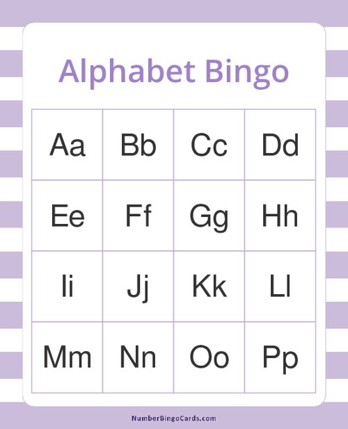 Alphabet Bingo