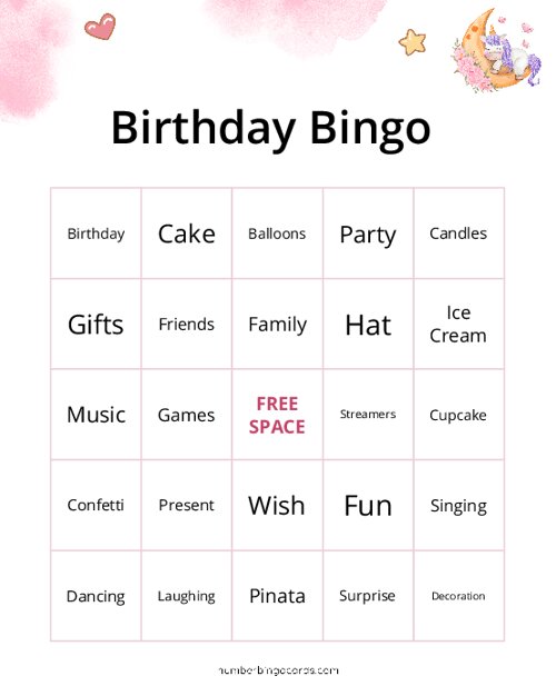 Birthday Bingo