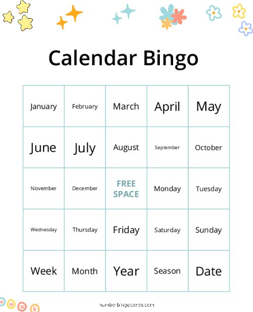 Calendar Bingo