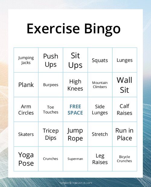 Exercise Bingo