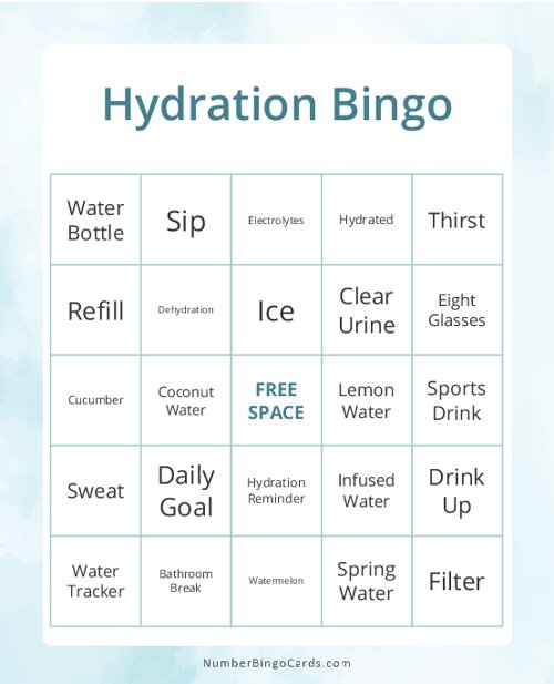 Hydration Bingo