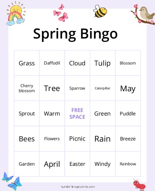 Spring Bingo