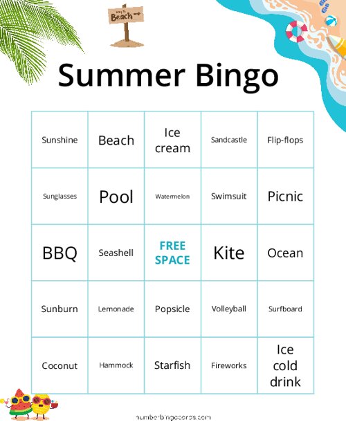 Summer Bingo