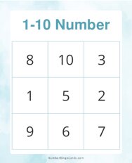 1-10 Number Bingo