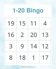1-20 Bingo