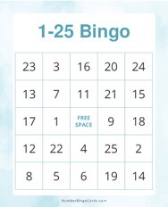 1-25 Bingo