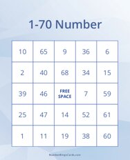 1-70 Number