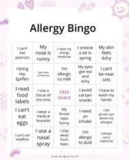 Allergy Bingo