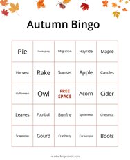 Autumn Bingo