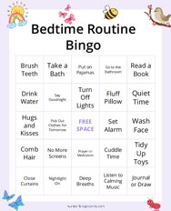Bedtime Routine Bingo
