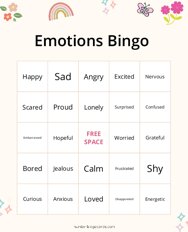 Emotions Bingo