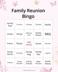 Family Reunion Bingo