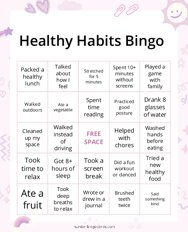 Healthy Habits Bingo