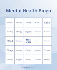 Mental Health Bingo