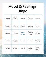 Mood & Feelings Bingo
