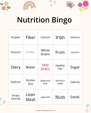 Nutrition Bingo