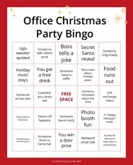 Office Christmas Party Bingo