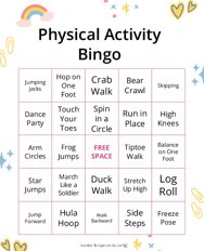 Physical Activity Bingo