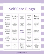 Self Care Bingo