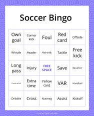 Soccer Bingo