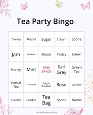 Tea Party Bingo