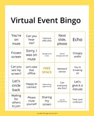 Virtual Event Bingo