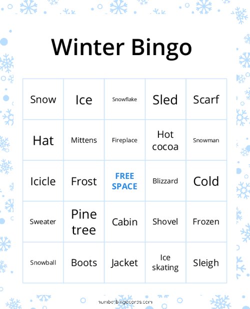 Winter Bingo